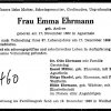 Andree Emma 1882-1969 Todesanzeige